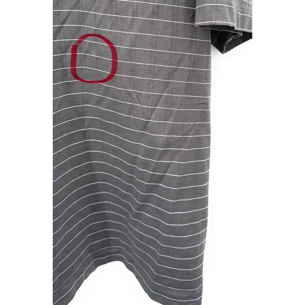 Nike Tiger Woods Golf Polo Shirt Mens L Gray Short‎ Sleeve